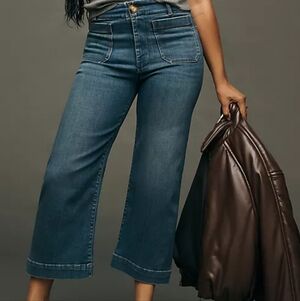 Maeve The Colette Wide Leg Crop Jeans Size 31